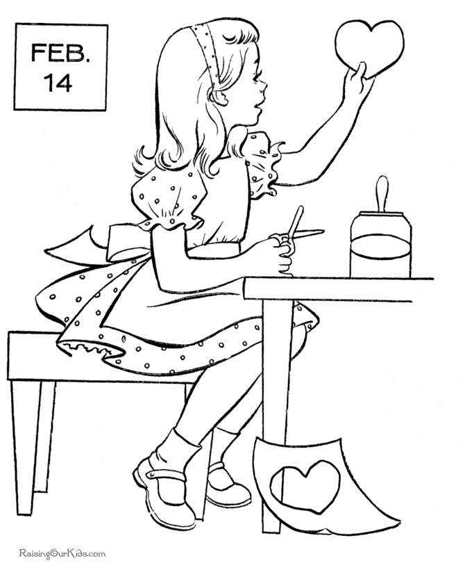Plansa de colorat cu Valentines day 184 70